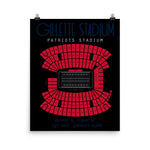 New England Patriots Gillette Stadium Poster Print - Stadium Prints