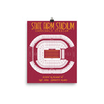 Arizona Cardinals State Farm Stadium Poster Print - Stadium Prints