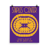 Los Angeles Lakers Staples Center Stadium Poster Print - Stadium Prints