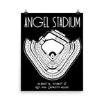 Los Angeles Anaheim Angels Stadium Poster Print - Stadium Prints