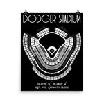 Los Angeles Dodger Stadium Poster Print - Stadium Prints