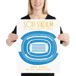 Los Angeles Chargers SoFi Stadium at Hollywood Park Poster Print - Stadium Prints