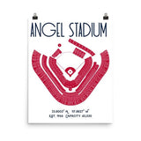 Los Angeles Anaheim Angels Stadium Poster Print - Stadium Prints