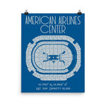 Dallas Mavericks American Airlines Center Stadium Poster Print - Stadium Prints