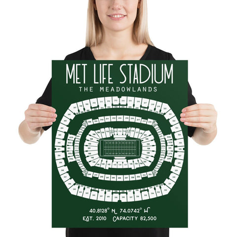 New York Jets Met Life Stadium Poster Print - Stadium Prints