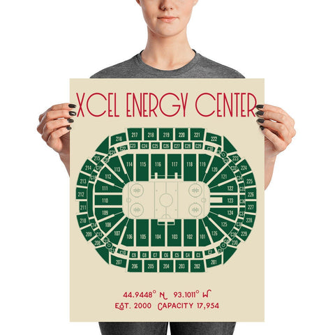 Minnesota Wild XCel Energy Center Stadium Poster Print - Stadium Prints
