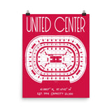 Chicago Bulls United Center Stadium Poster Print - Stadium Prints