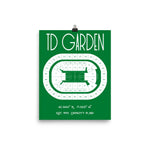 Boston Celtics TD Garden Stadium Poster Print - Stadium Prints