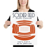 Chicago Bears Soldier Field Stadium Poster - Stadium Prints