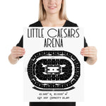 Detroit Pistons Little Caesars Arena stadium Poster Print - Stadium Prints