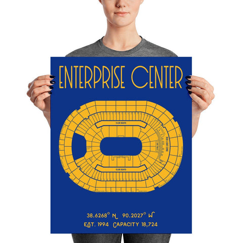 St. Louis Blues Enterprise Center Hockey Arena Stadium Poster Print - Stadium Prints