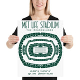 New York Jets Met Life Stadium Poster Print - Stadium Prints