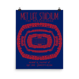 New York Giants Met Life Stadium Poster - Stadium Prints