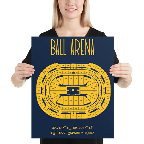 Denver Nuggets Ball Arena Poster Print - Stadium Prints