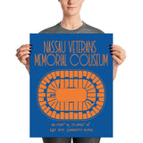 New York Islanders Nassau Veterans Memorial Coliseum Stadium Poster Print - Stadium Prints