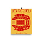 Iowa State Football Jack Trice Stadium Poster print - Stadium Prints