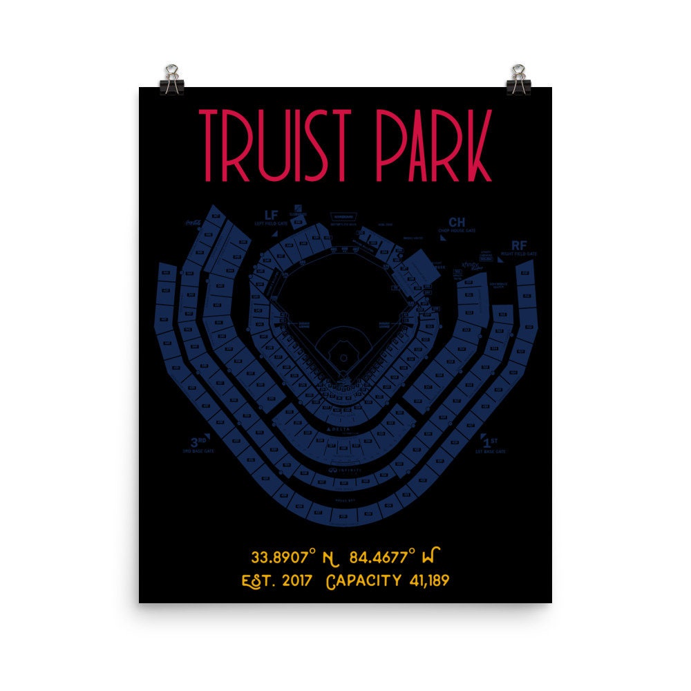 Atlanta Braves Truist Park Stadium Poster Print 