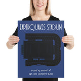 San Jose Earthquakes Stadium Soccer Poster Print - Stadium Prints