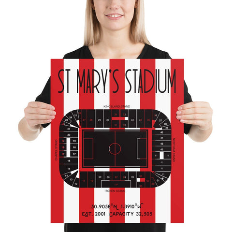 Southhampton St. Mary's Stadium Poster Print - Stadium Prints
