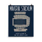 Utah State Maverick Stadium Poster Print - Stadium Prints