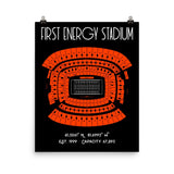 Cleveland Browns First Energy Stadium Poster - Stadium Prints