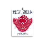 Los Angeles Anaheim Angels Stadium Poster Print - Stadium Prints