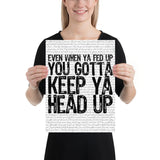 Keep Ya Head Up - Tupac | Music Lyric Art Print - Stadium Prints