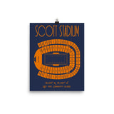 Virginia Football Scott Stadium Poster Print - Stadium Prints