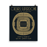 New Orleans Saints Caesars Superdome Stadium Poster Print - Stadium Prints