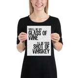 Blake Shelton Honey Bee- You'll Be My Glass of Wine I'll Be Your Shot of Whiskey | Music Lyric Art Print - Stadium Prints