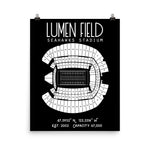 Seattle Seahawks Lumen Field Field Stadium Poster - Stadium Prints