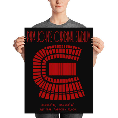 Louisville Football Papa John's Cardinal Stadium Poster Print - Stadium Prints