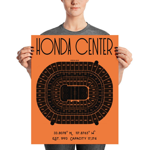 Anaheim Ducks Honda Center Stadium Poster Print - Stadium Prints
