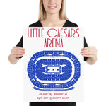 Detroit Pistons Little Caesars Arena stadium Poster Print - Stadium Prints