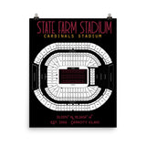 Arizona Cardinals State Farm Stadium Poster Print - Stadium Prints