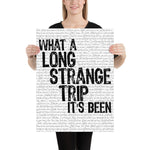 What a Long Strange Trip It's Been | Grateful Dead Song Lyric Poster - Stadium Prints