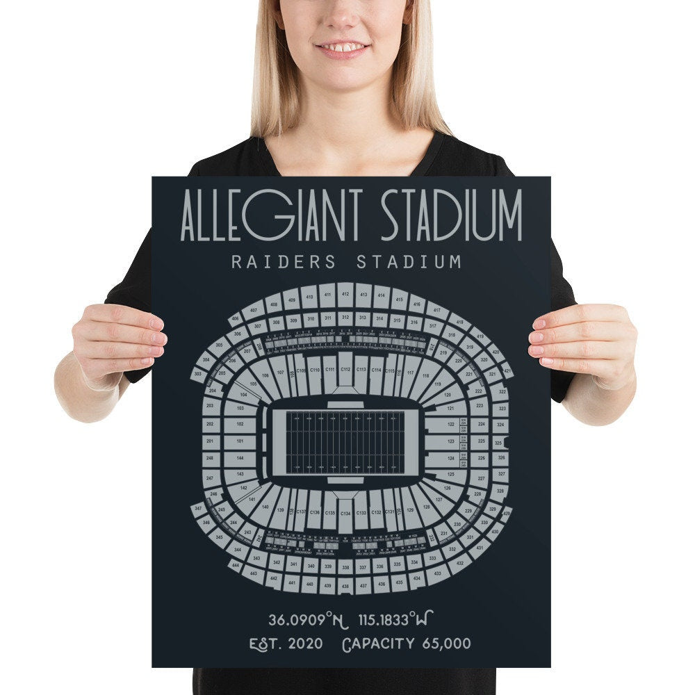 Allegiant Stadium Art Canvas / Print Las Vegas Raiders 