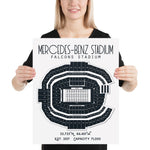 Atlanta Falcons Mercedez-Benz Stadium Poster Print - Stadium Prints