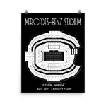 Atlanta Falcons Mercedez-Benz Stadium Poster Print - Stadium Prints