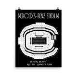 Atlanta Falcons Mercedez-Benz Stadium Poster Print - Stadium Prints