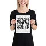 Keep Ya Head Up - Tupac | Music Lyric Art Print - Stadium Prints