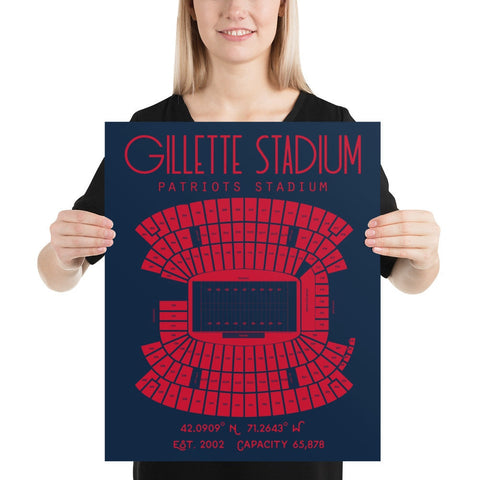 New England Patriots Gillette Stadium Poster Print - Stadium Prints