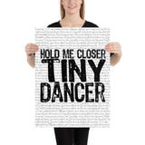 Elton John Tiny Dance | Music Lyric Art Print | Hold me Closer Tiny Dancer - Stadium Prints