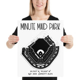 Houston Astros Minute Maid Park Stadium Print Poster - Stadium Prints