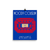 Southern Methodist University Moody Coliseum Stadium Poster Print | SMU Basketball - Stadium Prints