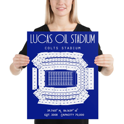 Indianapolis Colts Lucas Oil Stadium Poster Prints - Stadium Prints