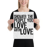 Shower the People You Love with Love | James Taylor Vintage Music Lyrics Print - Stadium Prints