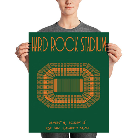 Miami University Football Hard Rock Stadium Poster Print - Stadium Prints