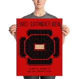Texas Tech University Basketball United Supermarkets Arena Poster - Stadium Prints