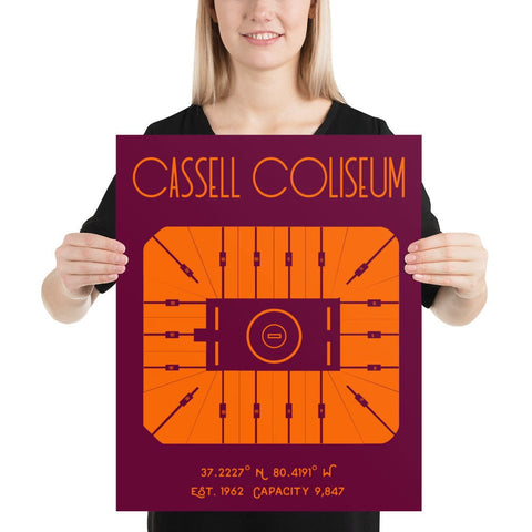 Virginia Tech Wrestling Cassell Coliseum - Stadium Prints